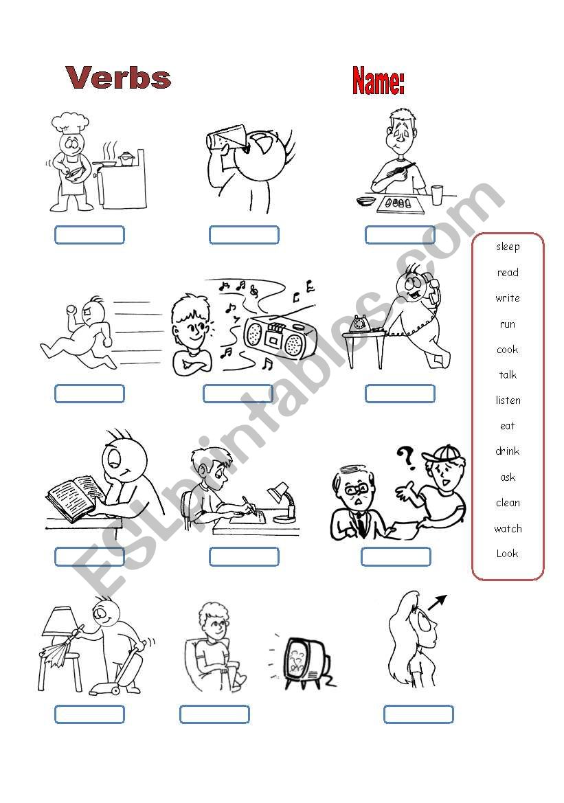 verbs worksheet