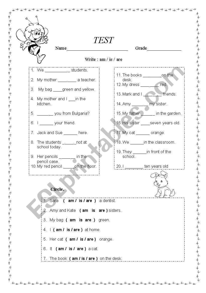 To be worksheet