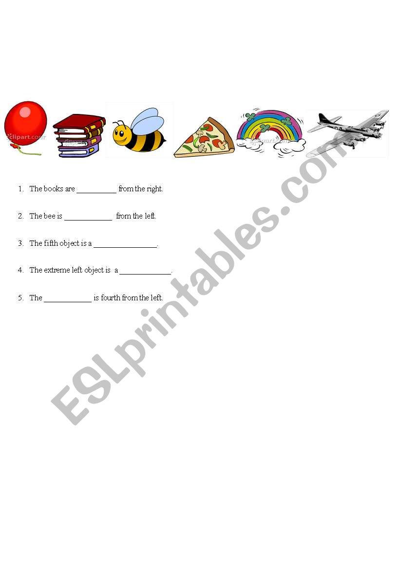 ORDINAL NUMBERS worksheet