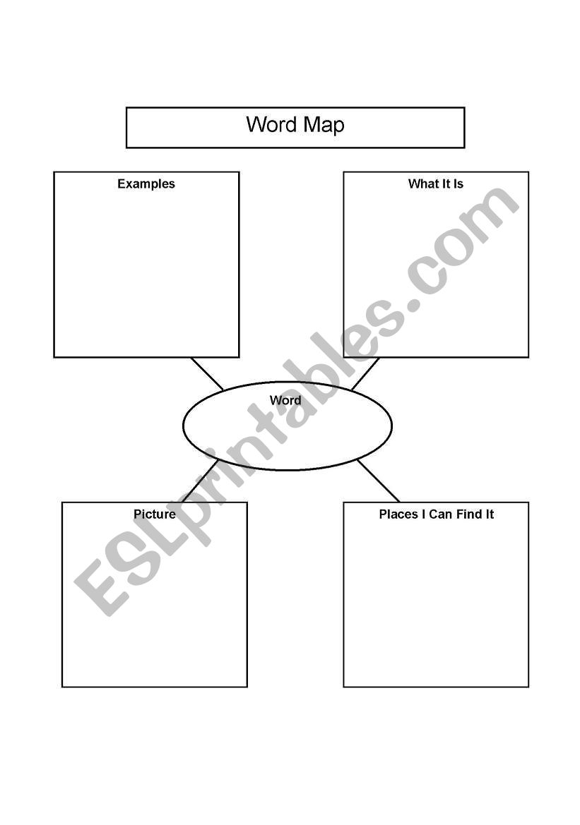 WORD MAP (Graphic Organizer) worksheet