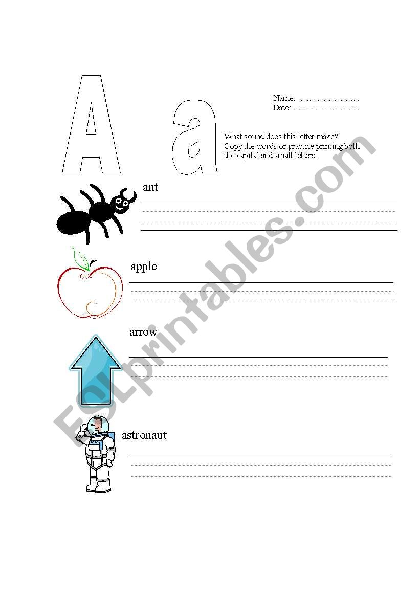 Jolly Phonics worksheet