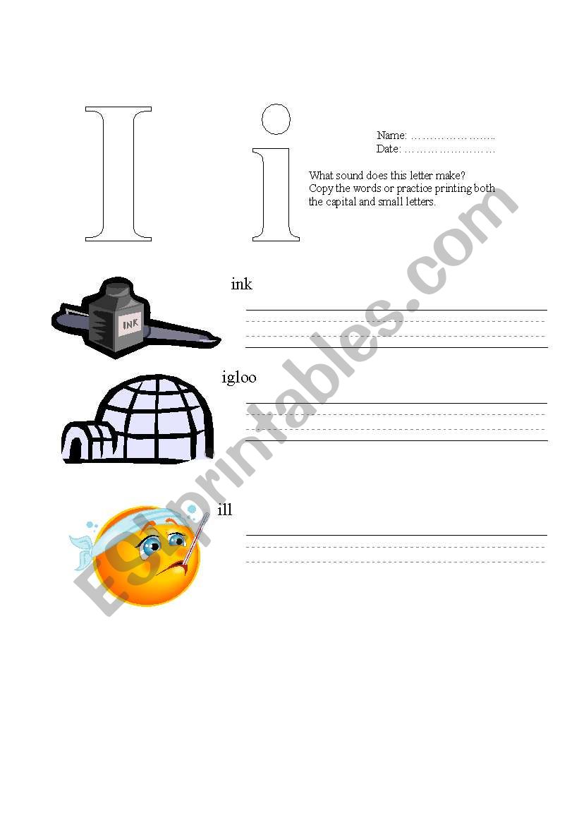 Jolly Phonics worksheet