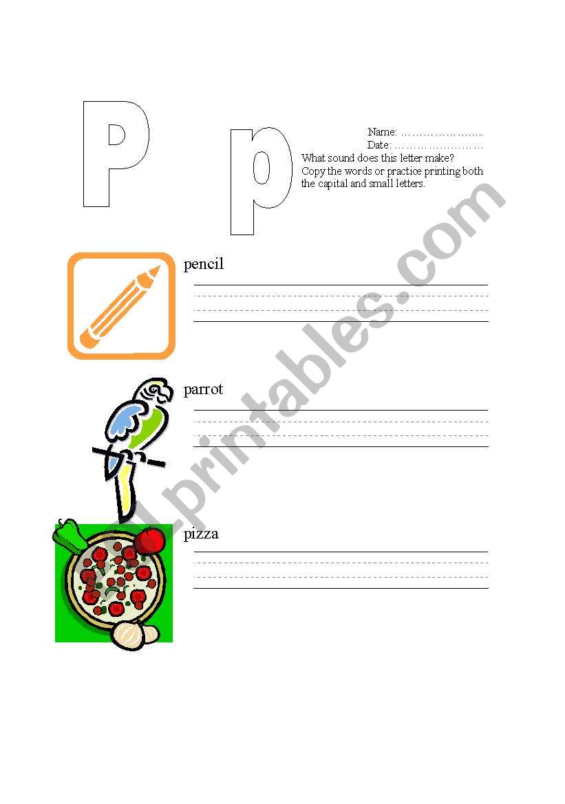 Jolly Phonics worksheet