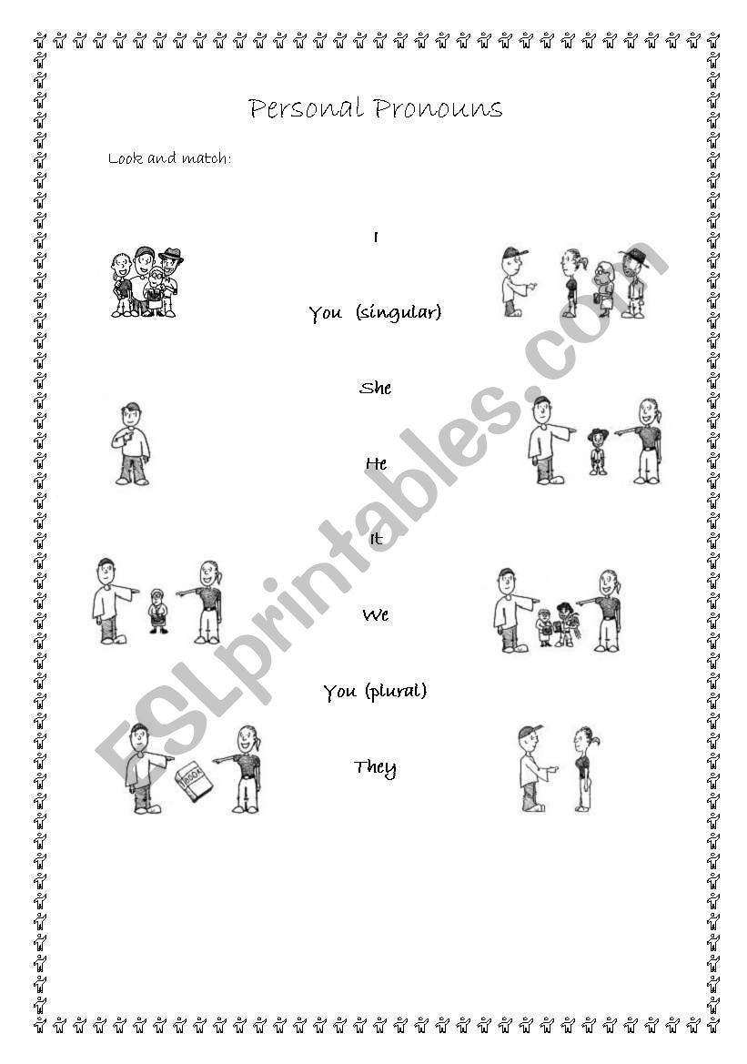 Personal Pronouns worksheet