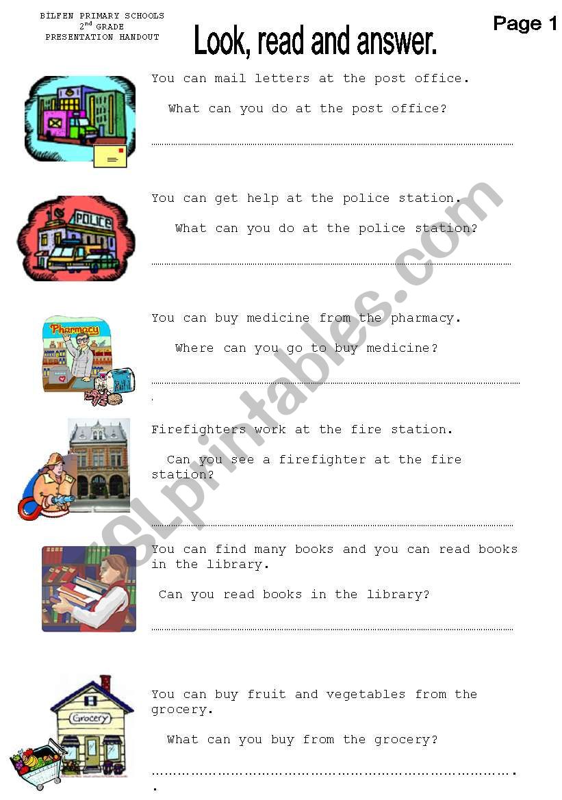 Community worksheet