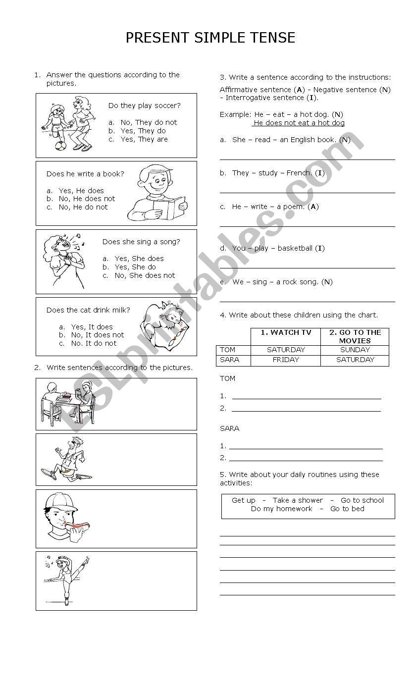 Daily Routines and Present Simple Tense