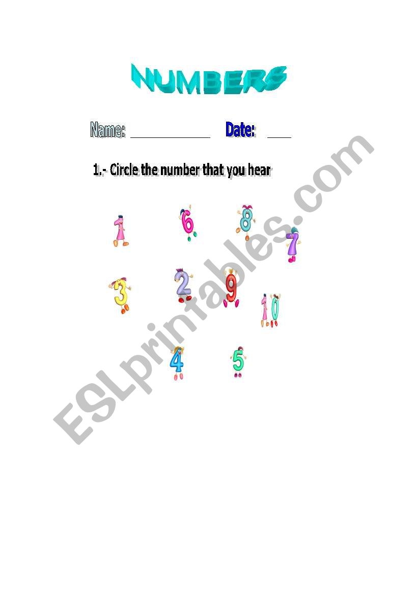 Matching exercise worksheet