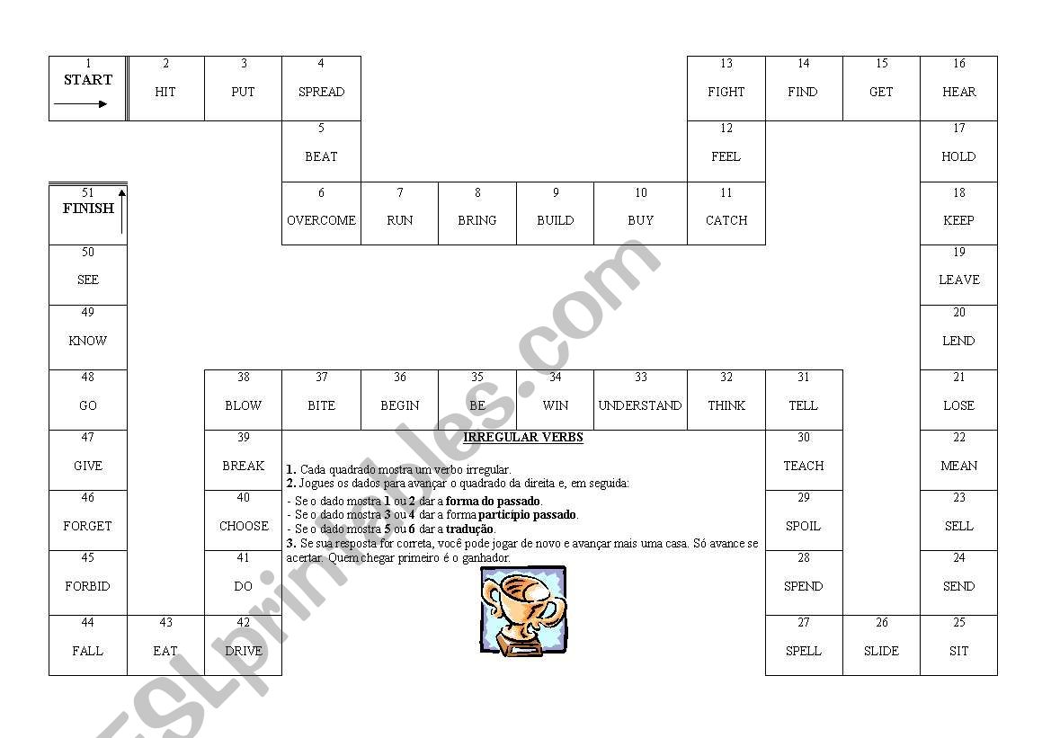 GAME WITH PAST SIMPLE worksheet