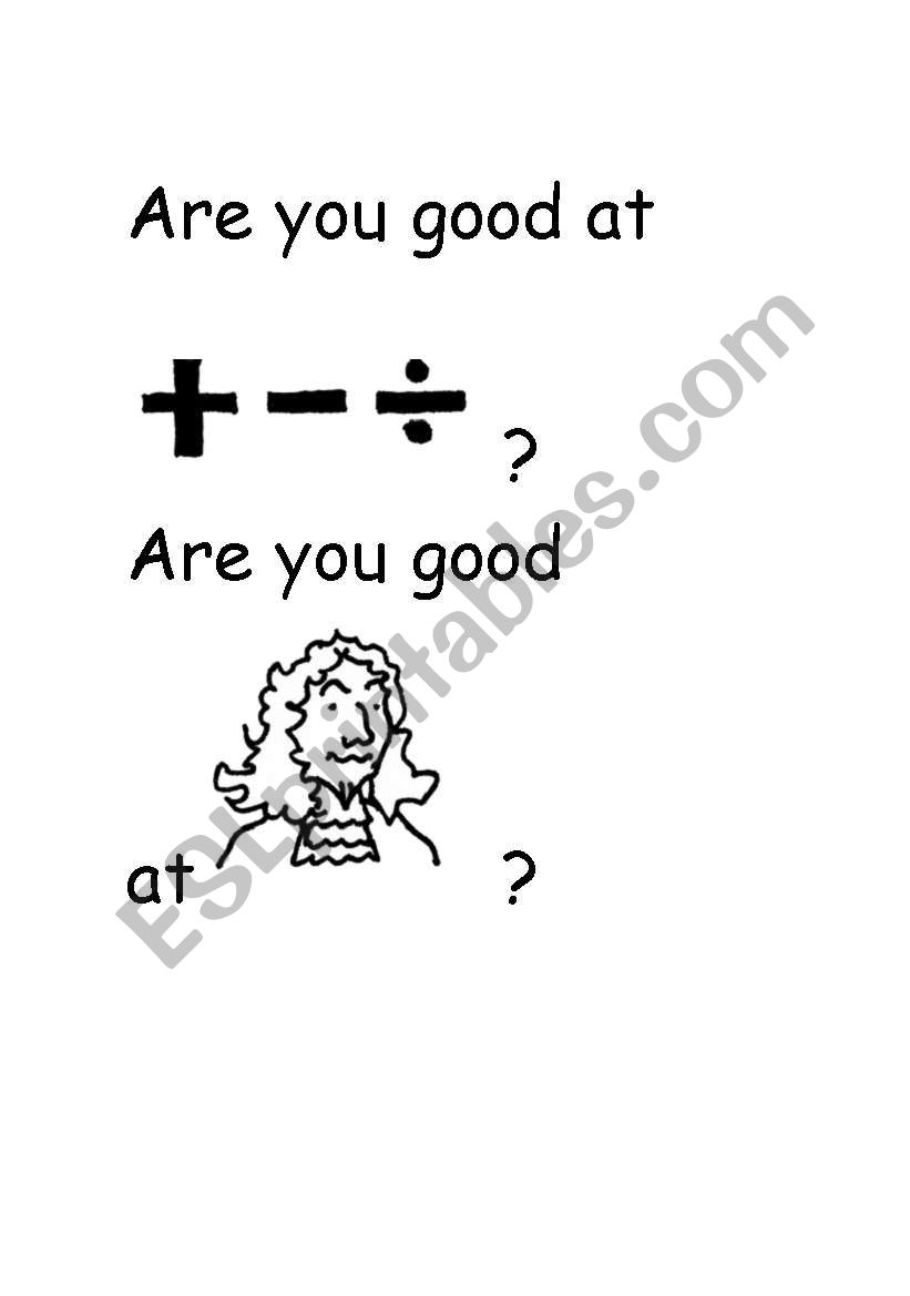 Subjects : Are you good at ...?