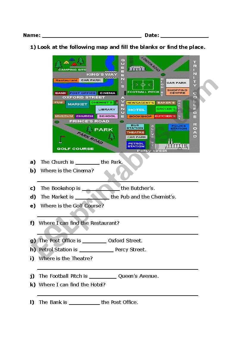 the city worksheet