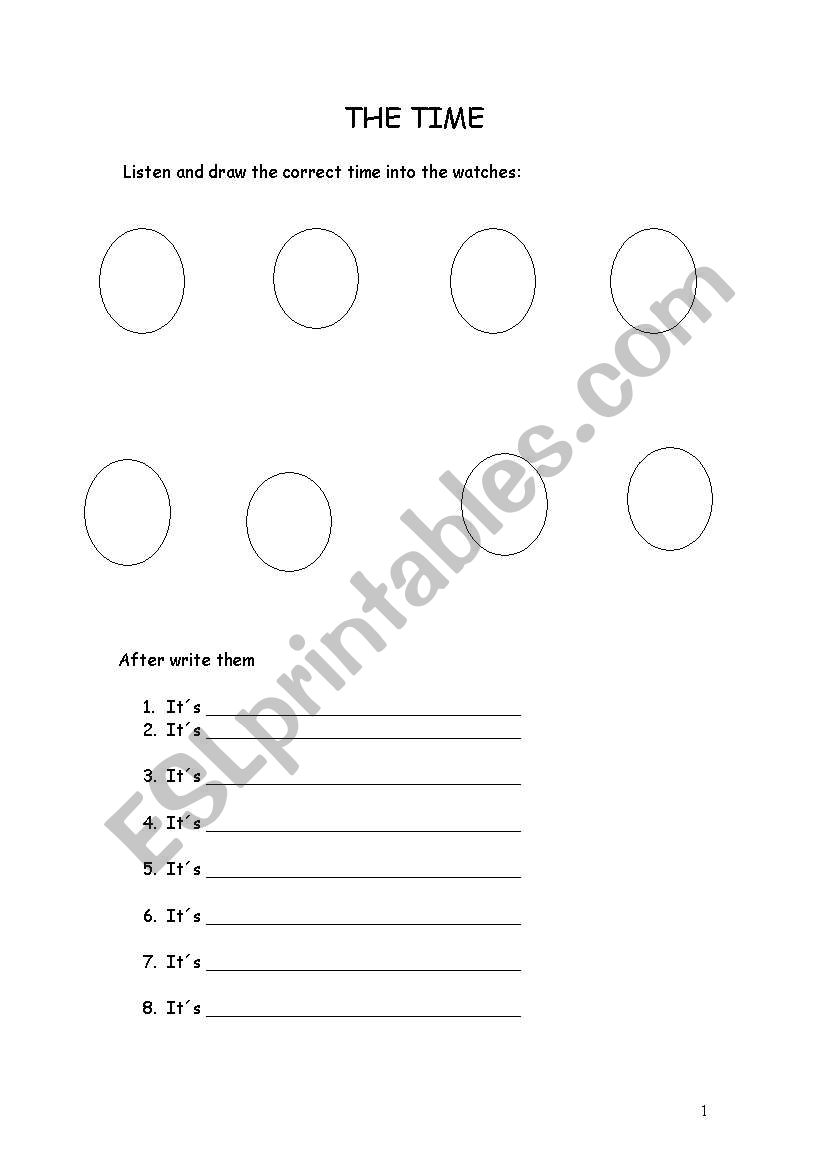 time worksheet