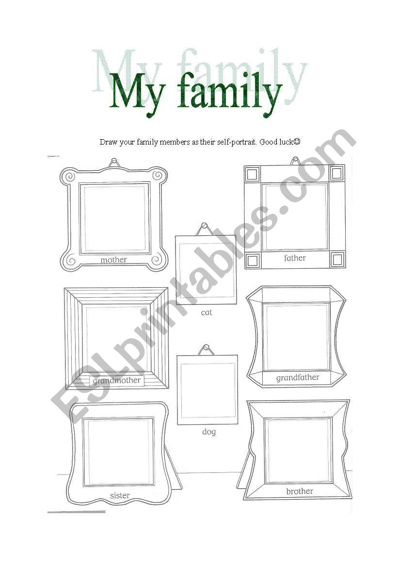 My family worksheet