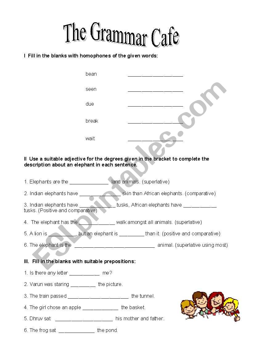 The Grammar Caft worksheet