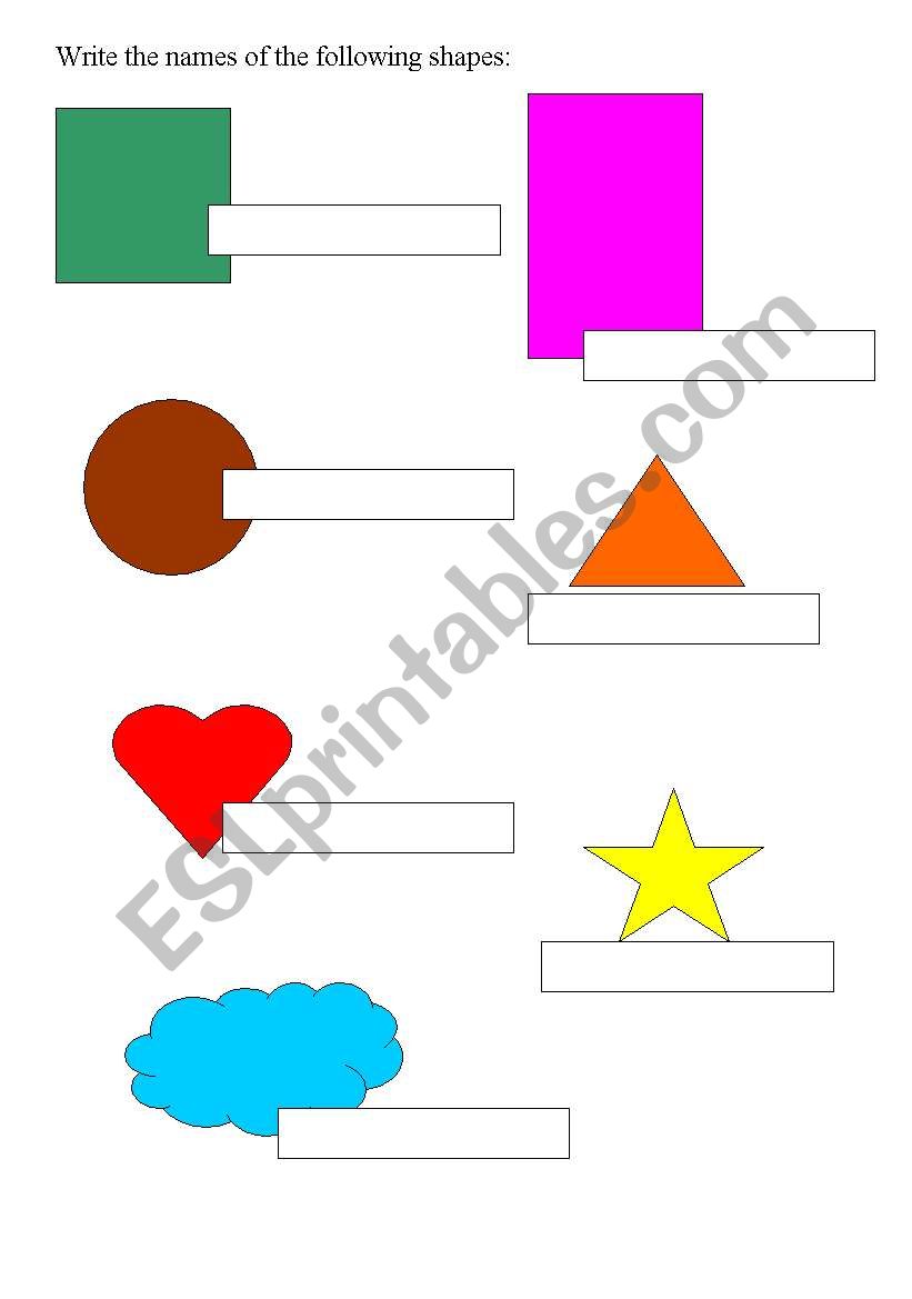 shapes worksheet