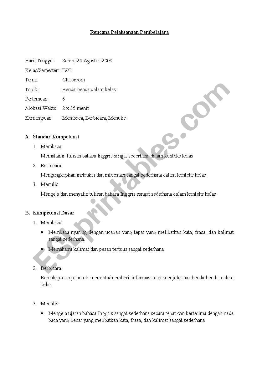 english-worksheets-lesson-plan-for-elemantary-school-grade-4