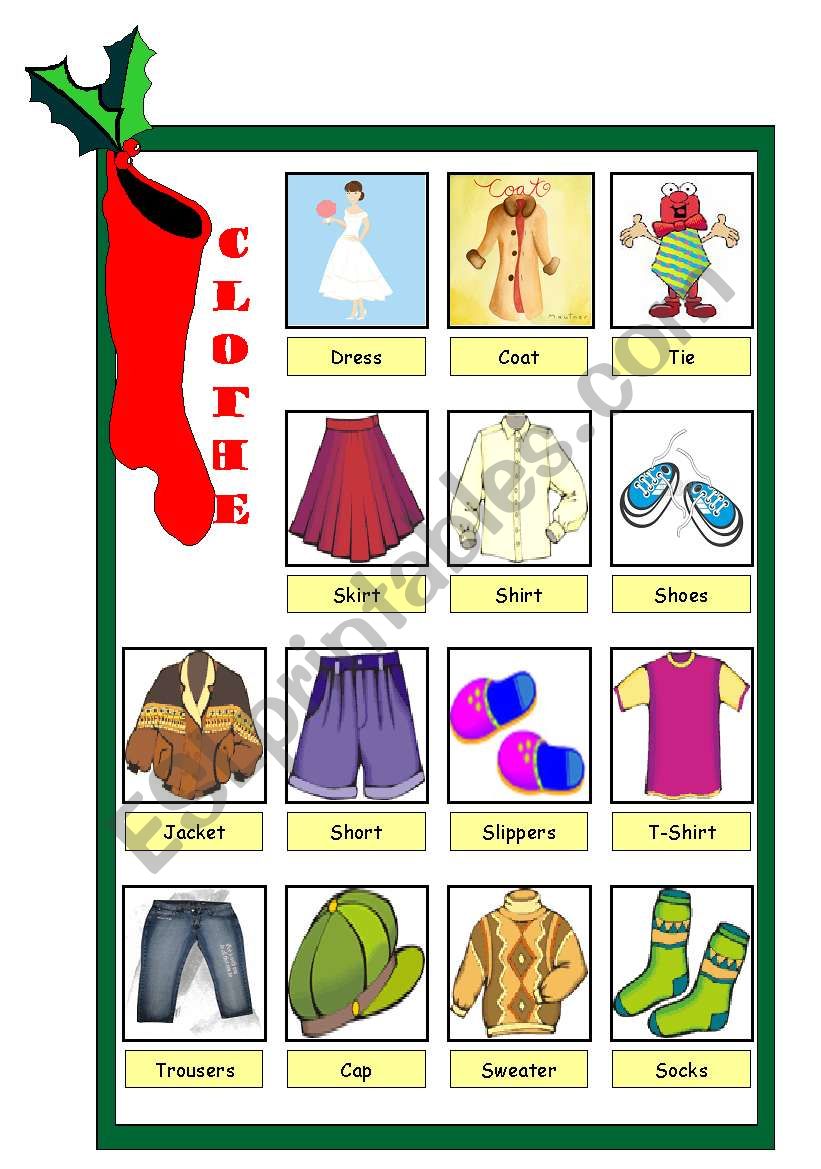 Clothes  worksheet