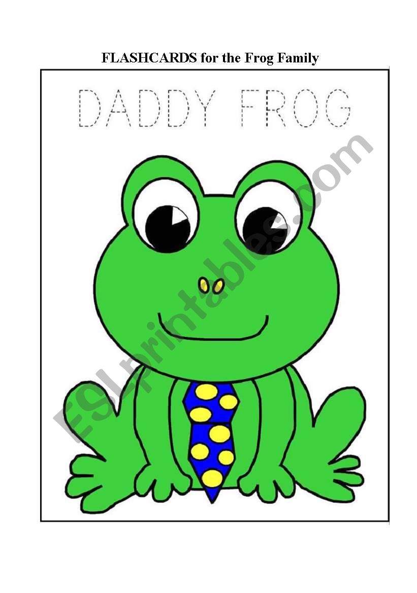 The family frog - FLASHCARDS worksheet