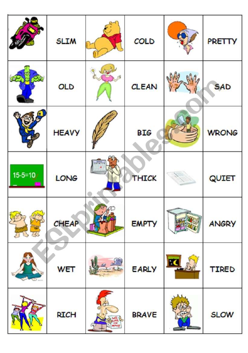 Domino Antonyms 2/2 worksheet