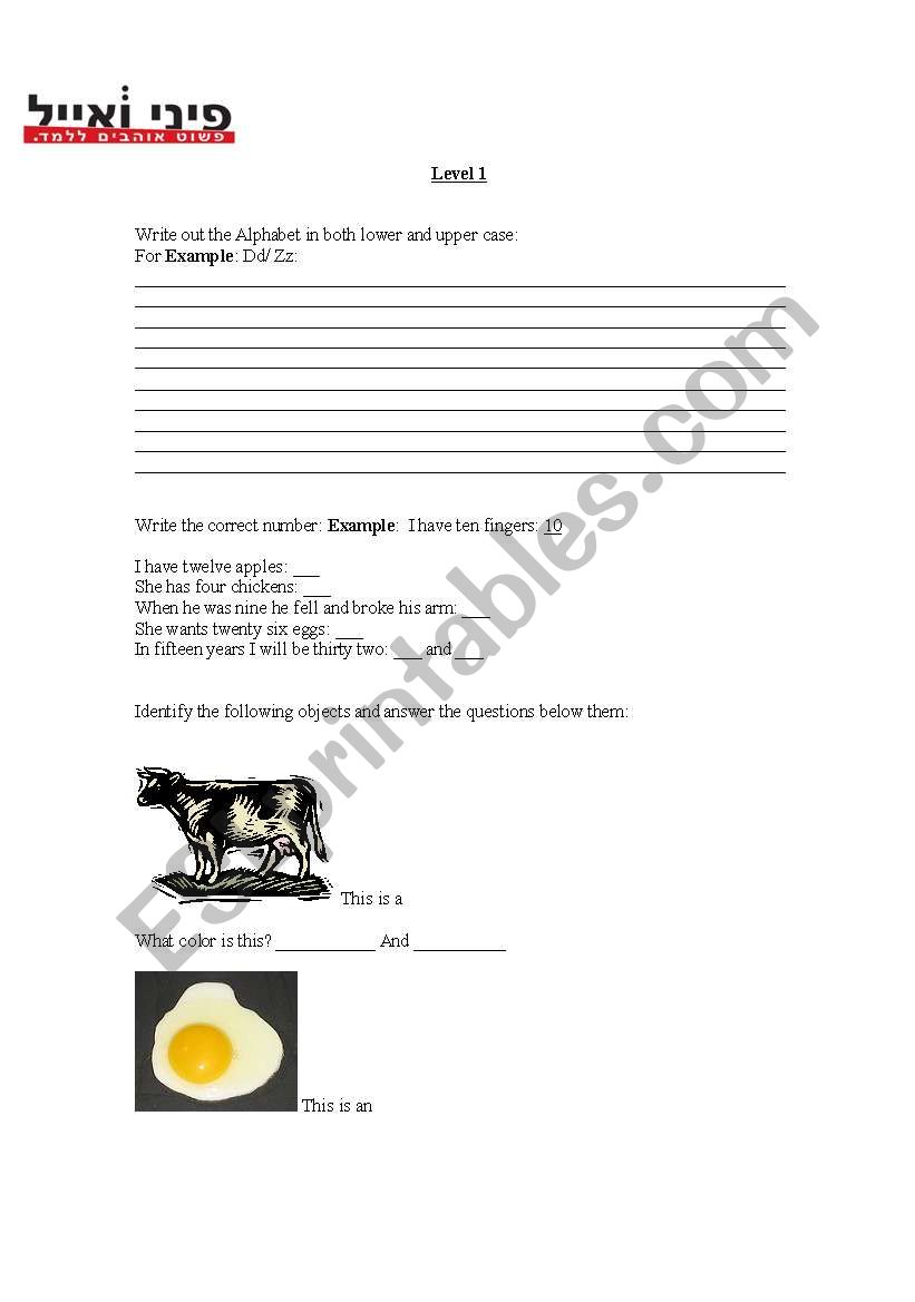 test 1 worksheet