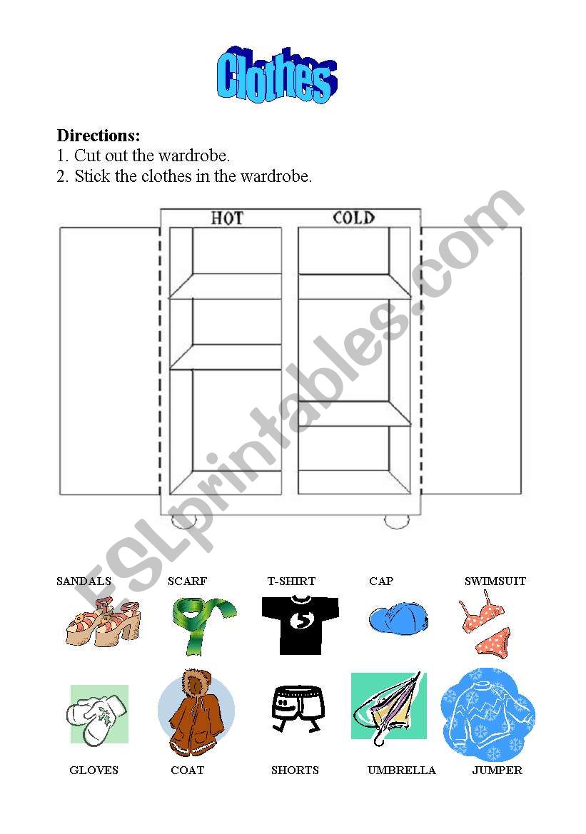 Clothes worksheet