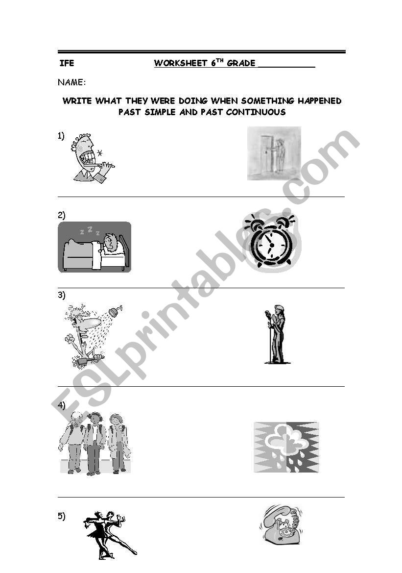 Practicing past tense worksheet