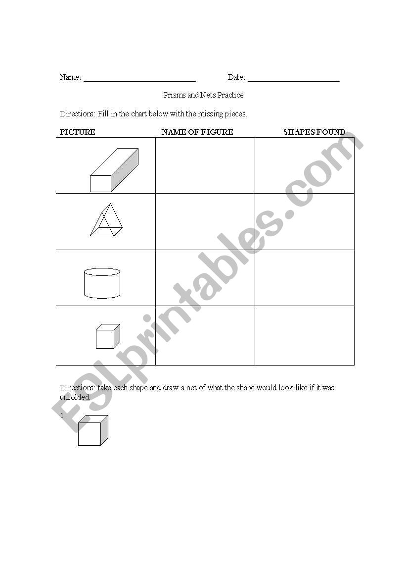 surface area practice worksheet