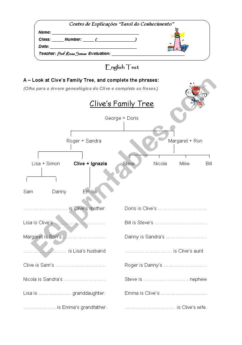 Test  5th grade worksheet