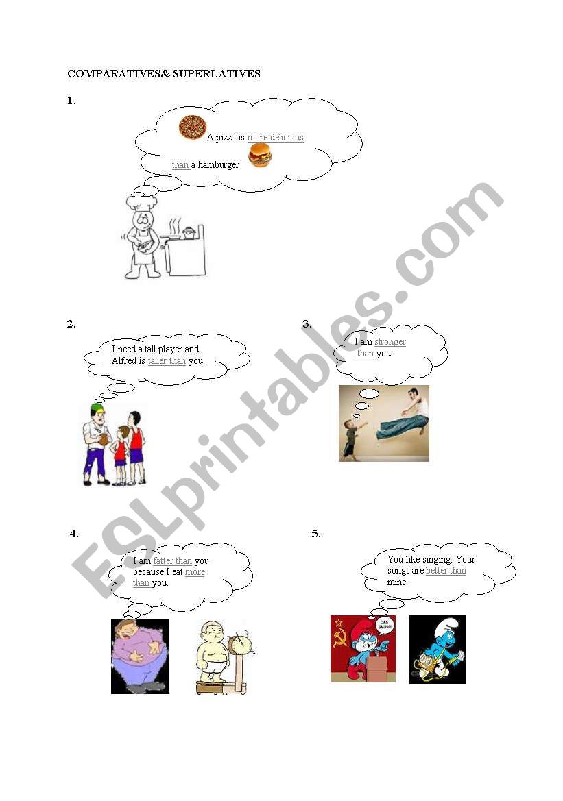 comparatives& superlatives worksheet