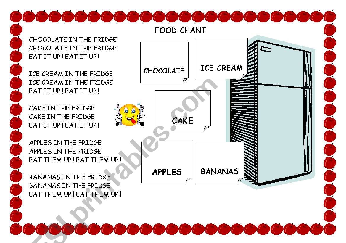 Food chant worksheet