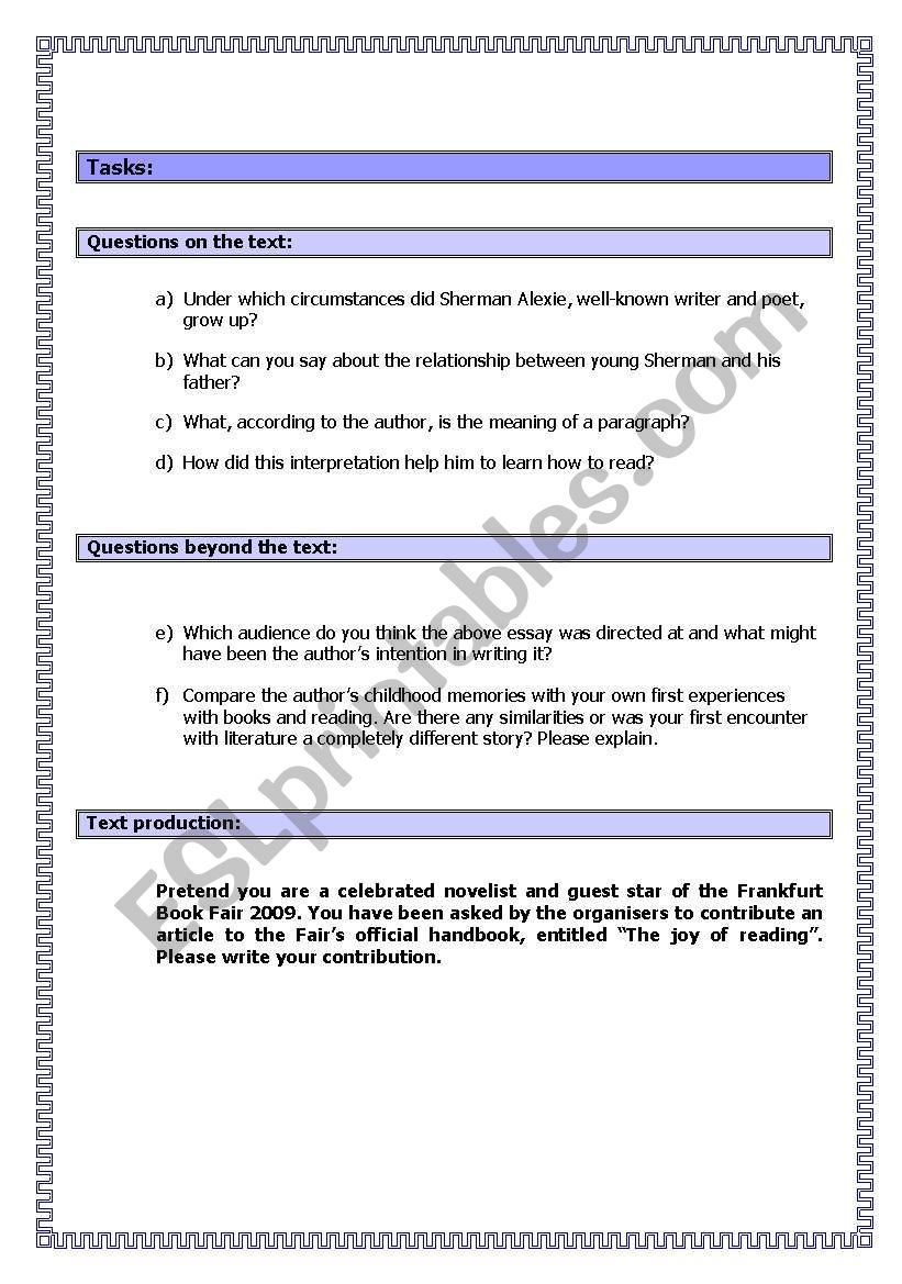 essay about joys of reading