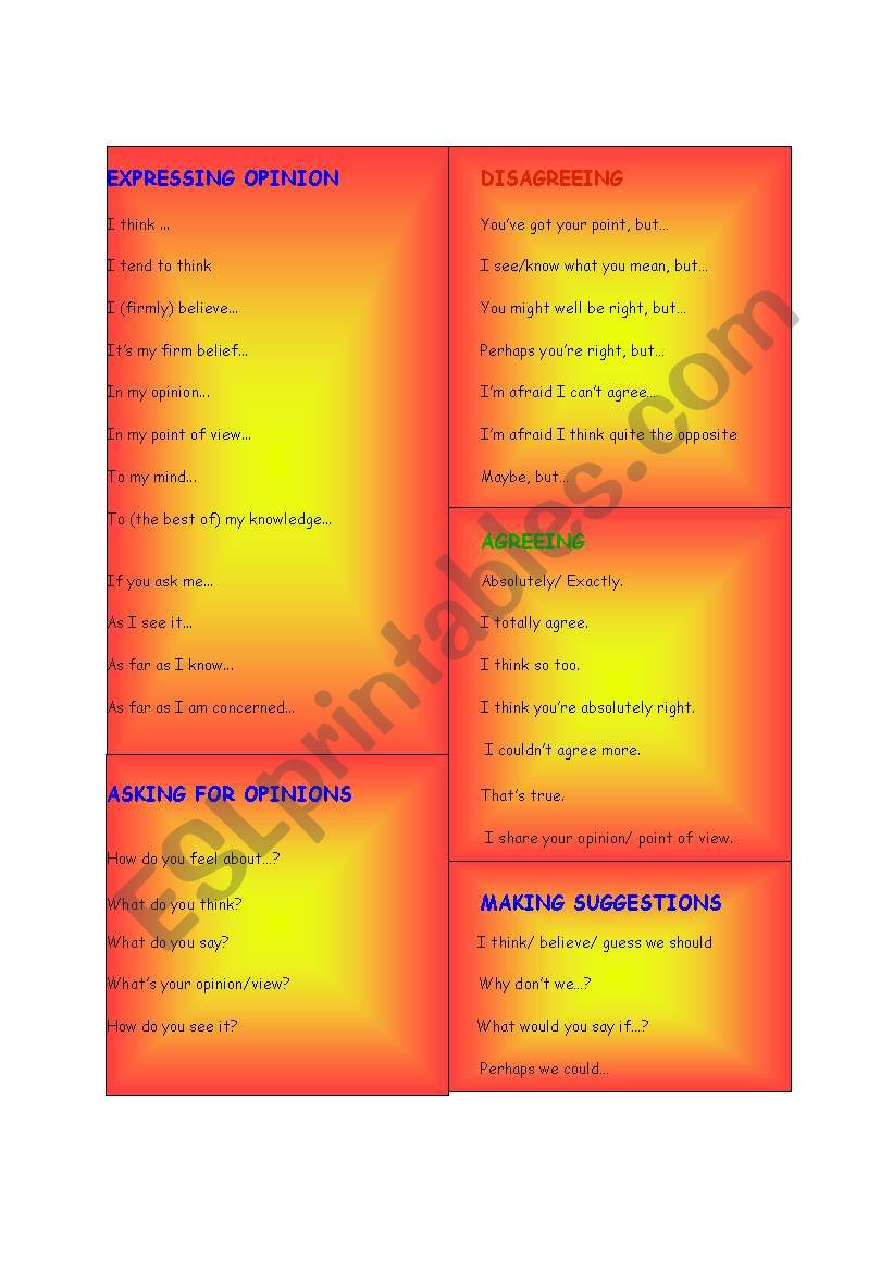 USEFUL   EXPRESSIONS worksheet