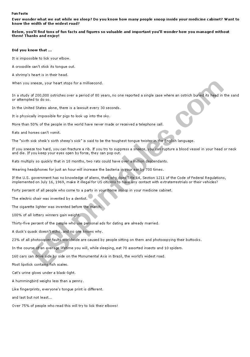 riddles worksheet