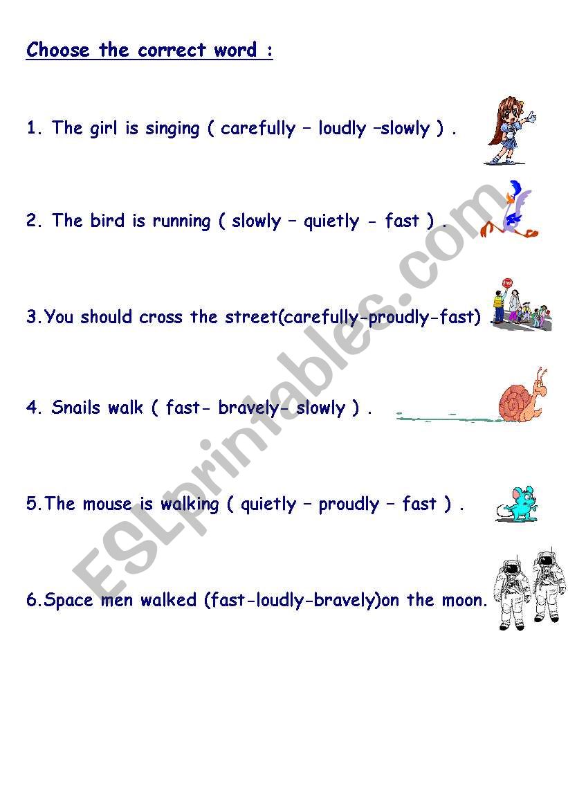 adverbs  worksheet