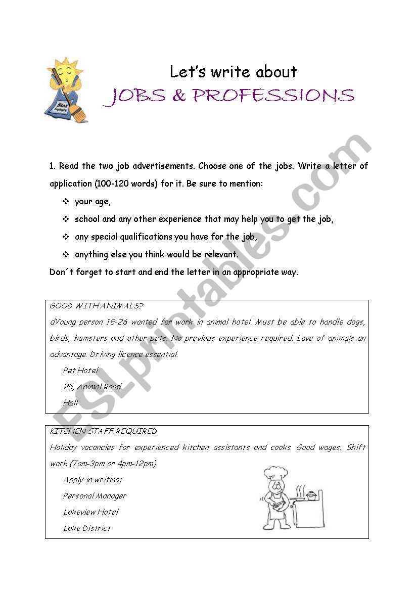 LetÂ´s write about Jobs & Professions