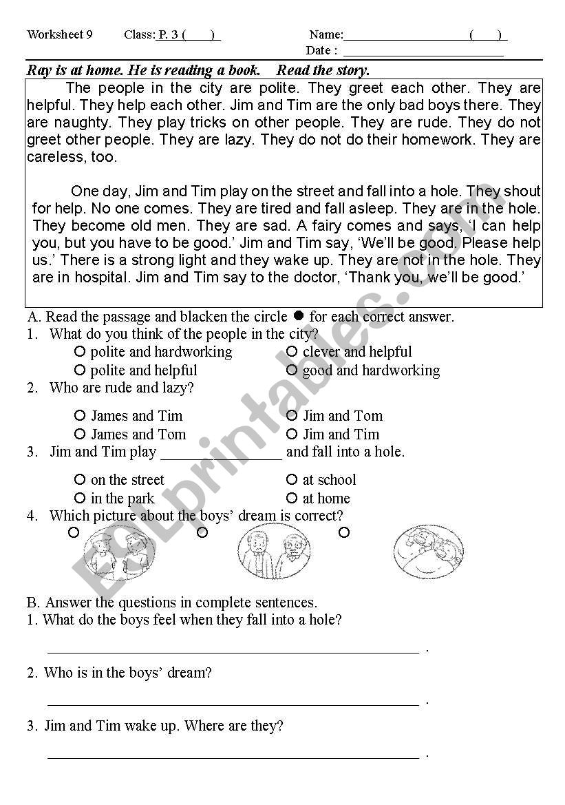 useful comprehension worksheet