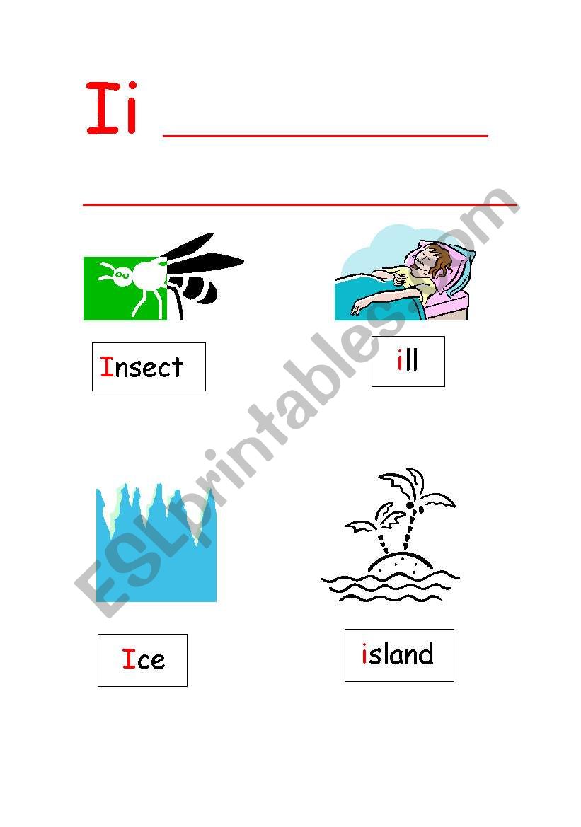 Letters and Sounds I J K L worksheet