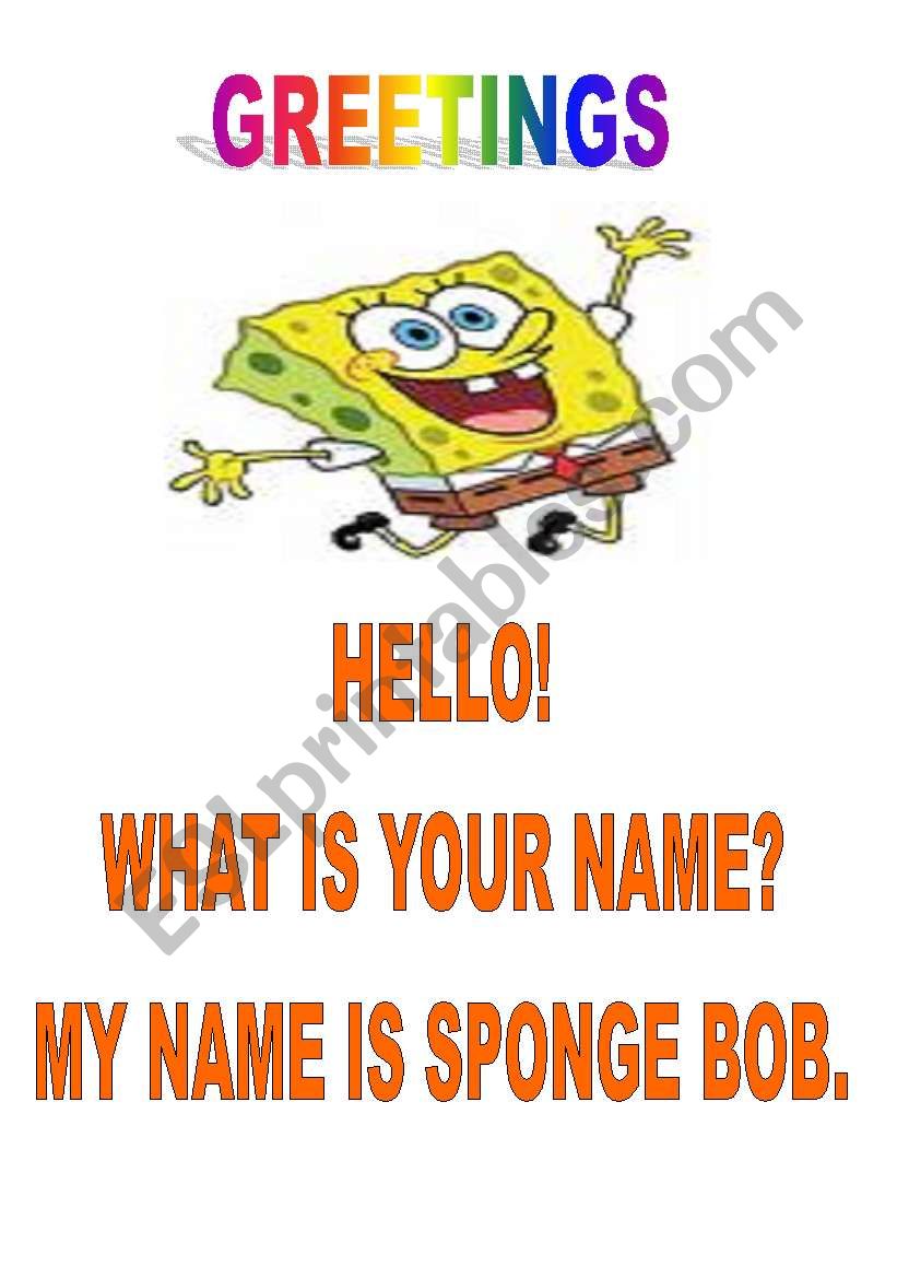 Greetings worksheet