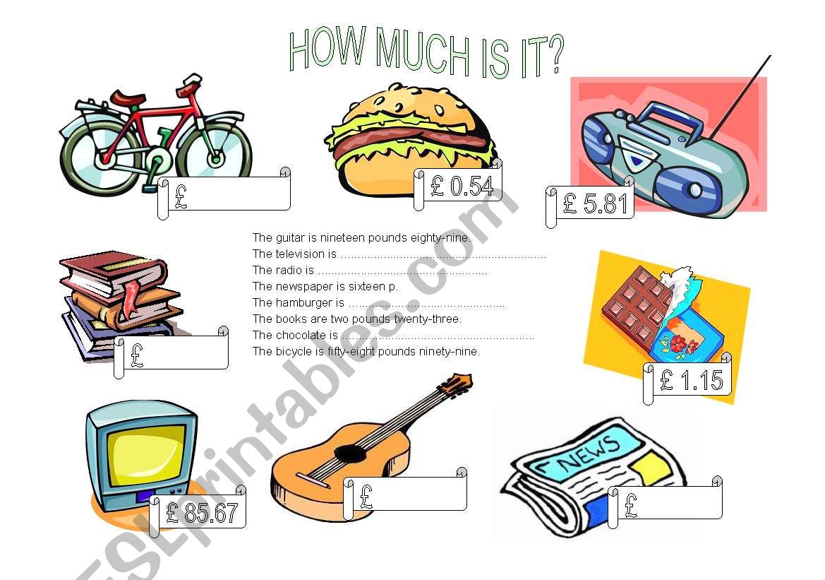 WHAT IS THE PRICE? worksheet