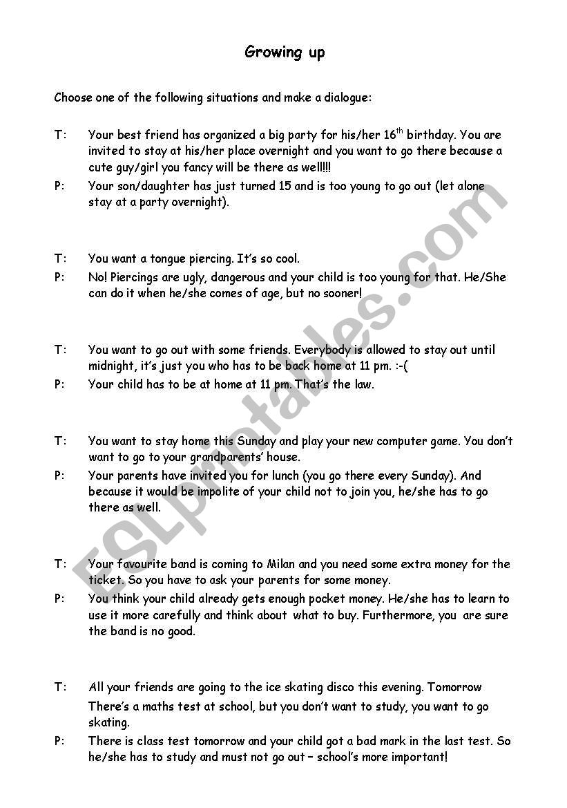 generation gap worksheet