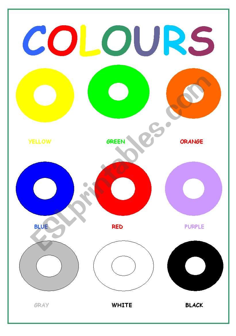 COLORS worksheet