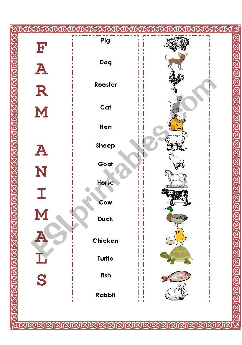 Farm Animals worksheet