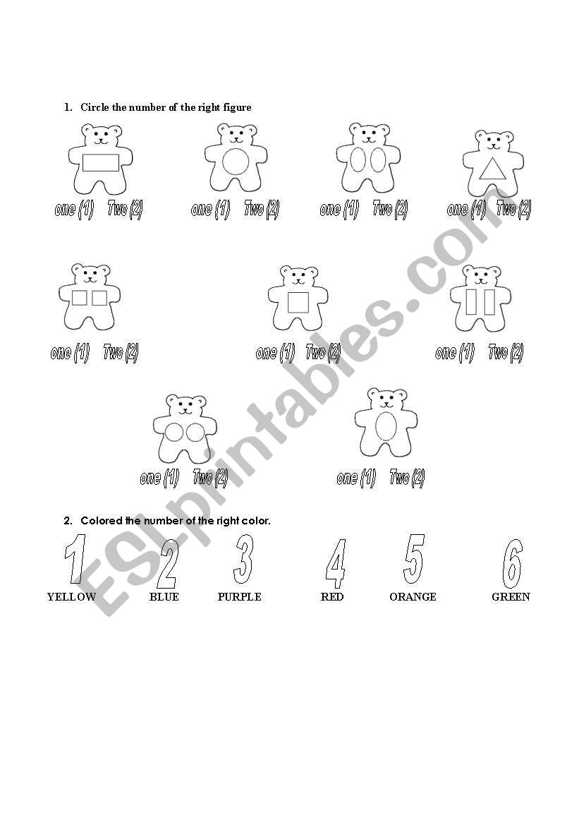 geometrical figures and numbers. 