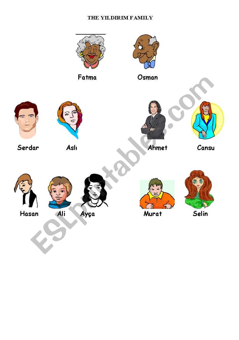 family members worksheet