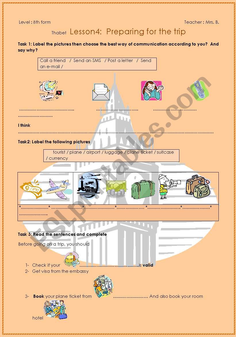 how to plan a trip esl lesson