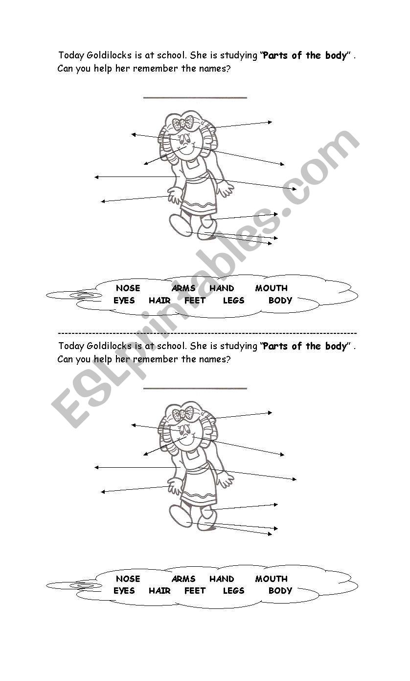 goldilocks and parts of the body