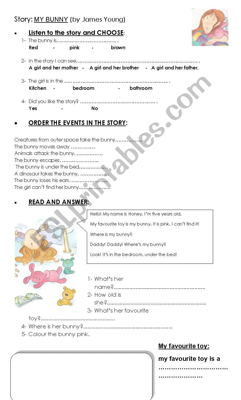 my bunny worksheet