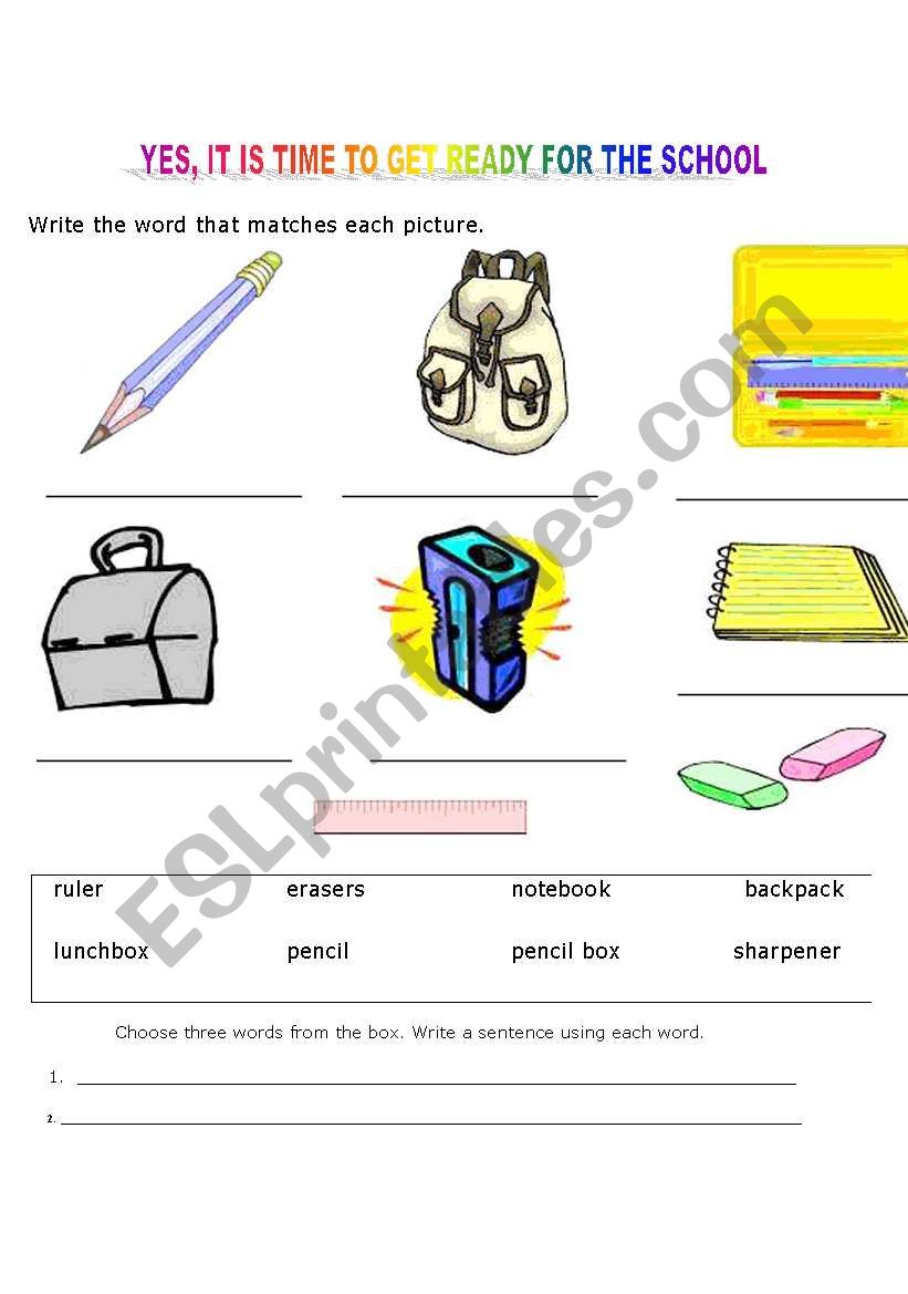 CLASSROOM worksheet