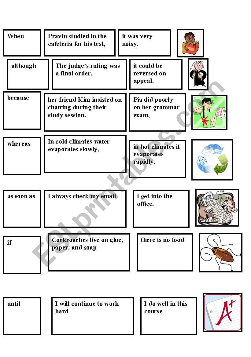 Dependant and Independant Clauses and Subordinators