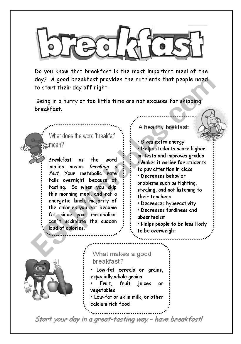 BREAKFAST worksheet