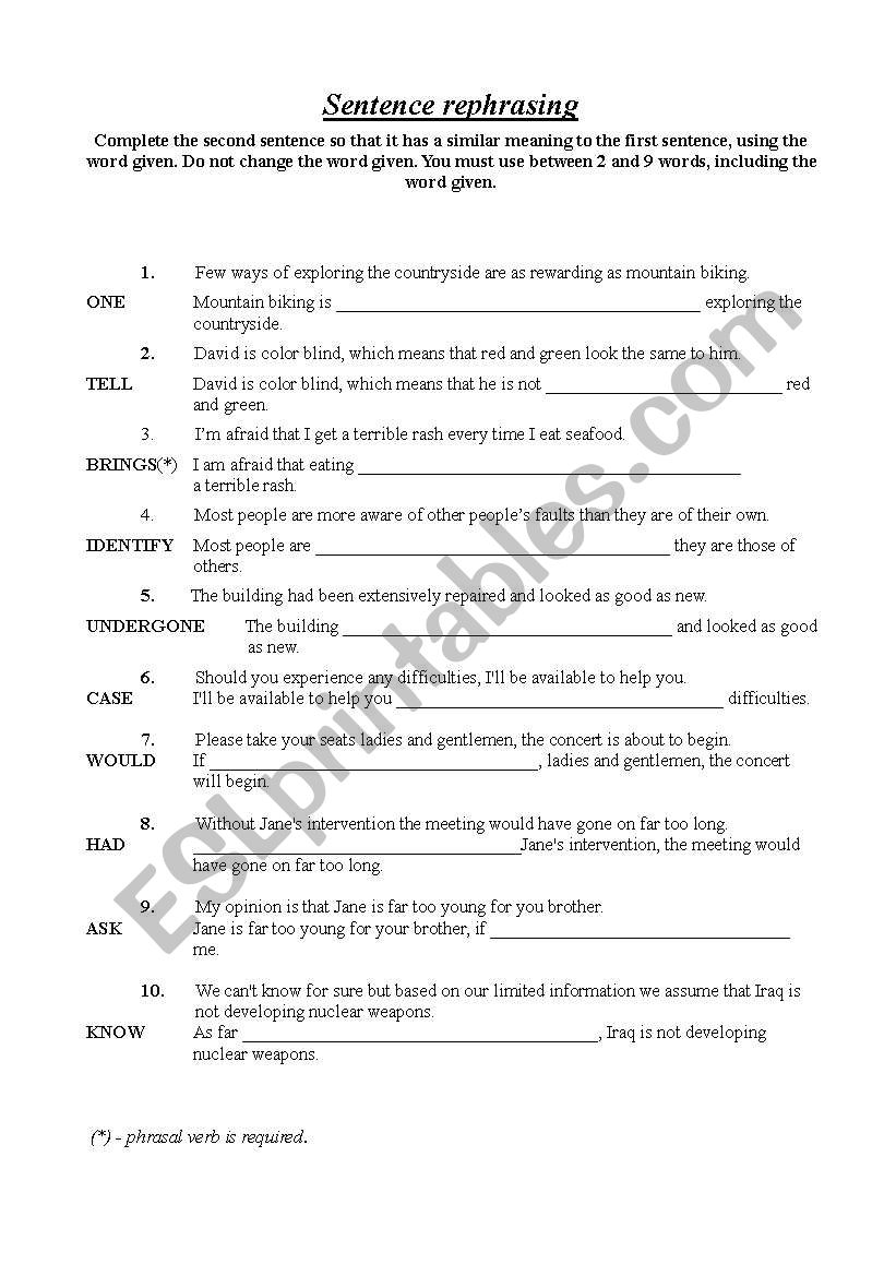 sentence-rephrasing-esl-worksheet-by-orici